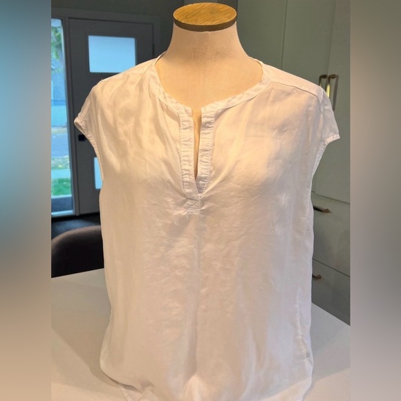 Cloth & Stone Ivory Cap Sleeve Blouse - Picture 3 of 6